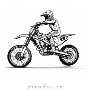 dirt bike coloring page motocross