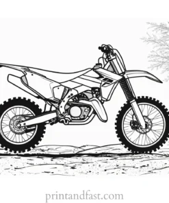 dirt bike coloring page off road