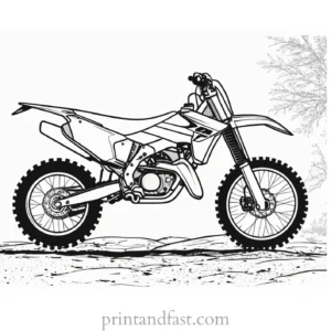 dirt bike coloring page off road