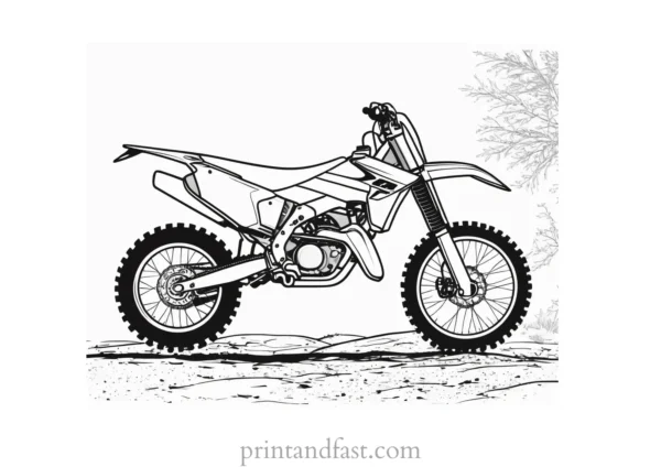 dirt bike coloring page off road