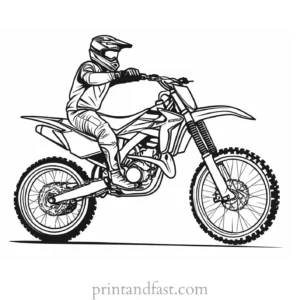 dirt bike coloring page online