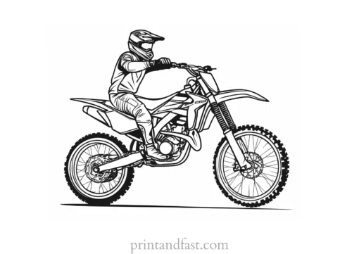 dirt bike coloring page online