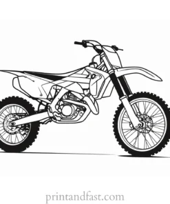 dirt bike coloring page printable