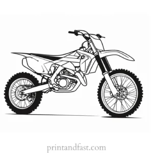 dirt bike coloring page printable