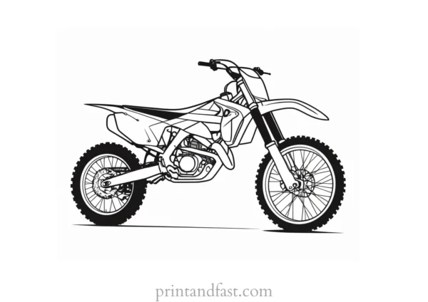 dirt bike coloring page printable