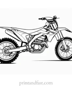 dirt bike coloring page realistic