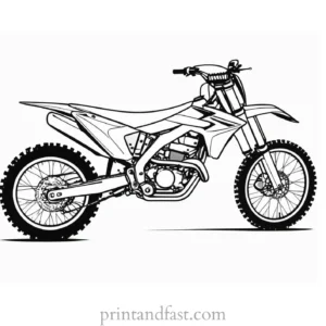 dirt bike coloring page realistic