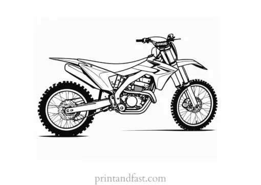 dirt bike coloring page realistic