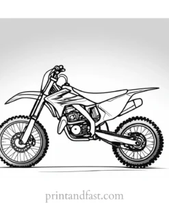 dirt bike coloring page simple