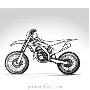 dirt bike coloring page simple