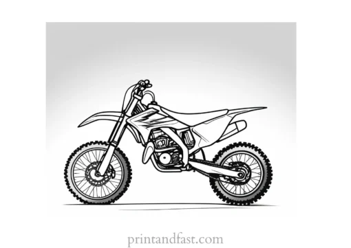 dirt bike coloring page simple