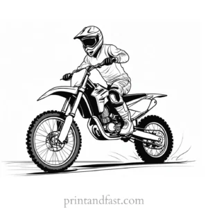 dirt bike coloring page themed