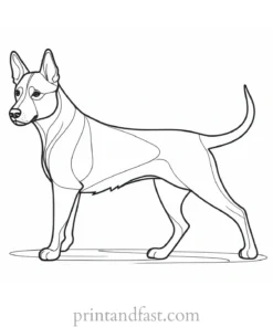 dog coloring page black and white