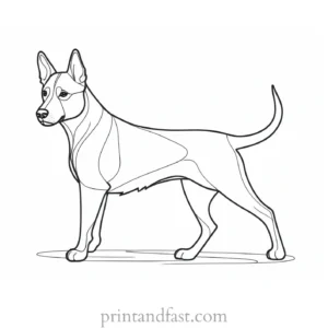 dog coloring page black and white