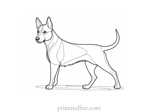 dog coloring page black and white