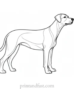 dog coloring page breed specific