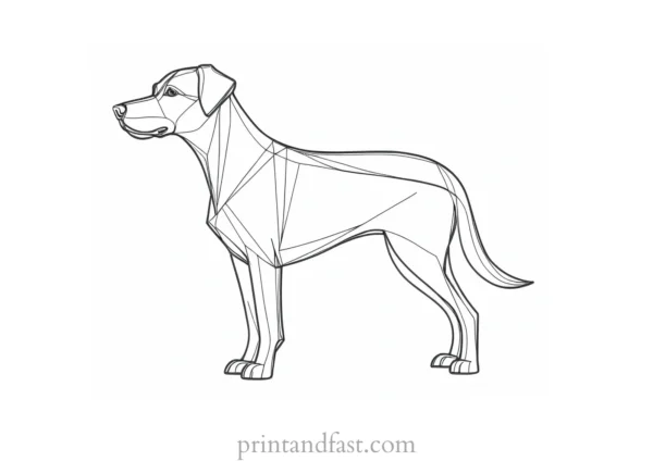 dog coloring page design