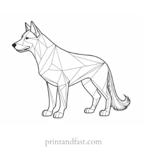 dog coloring page detailed