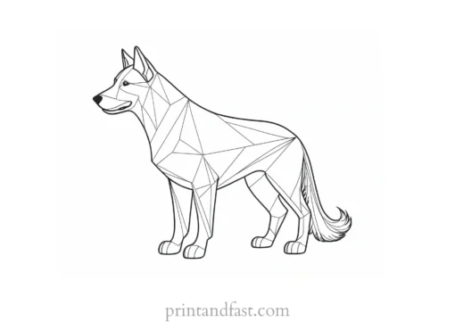 dog coloring page detailed