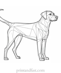 dog coloring page easy