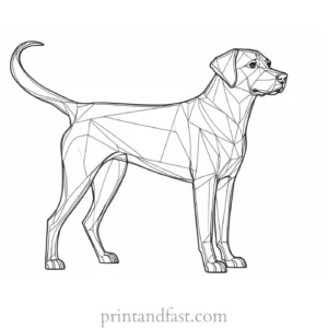 dog coloring page easy