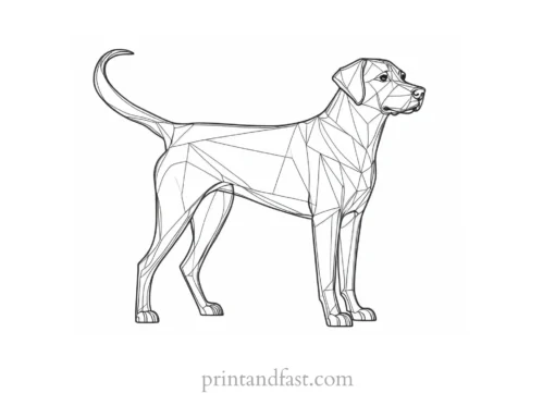 dog coloring page easy