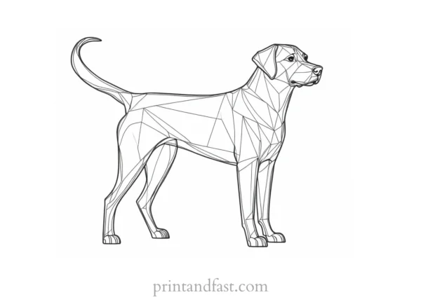 dog coloring page easy