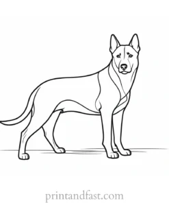 dog coloring page outline