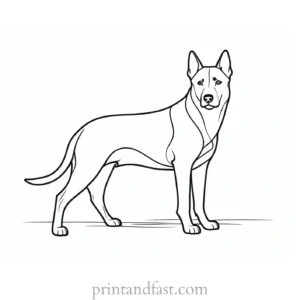 dog coloring page outline