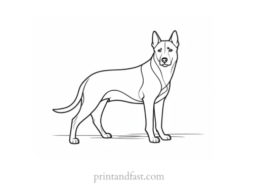 dog coloring page outline