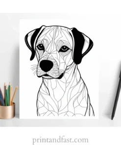 dog coloring page printable