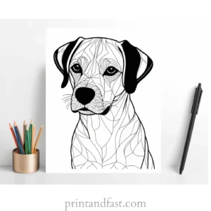 dog coloring page printable