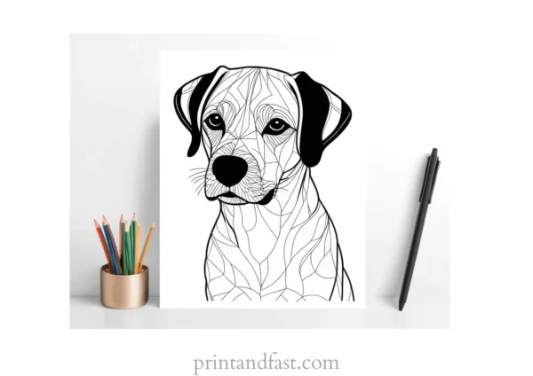 dog coloring page printable