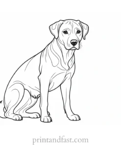 dog coloring page realistic