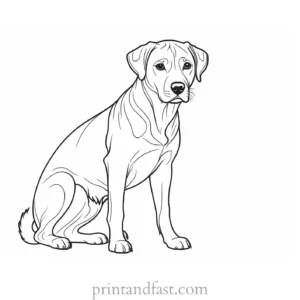 dog coloring page realistic