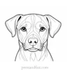 dog coloring page simple