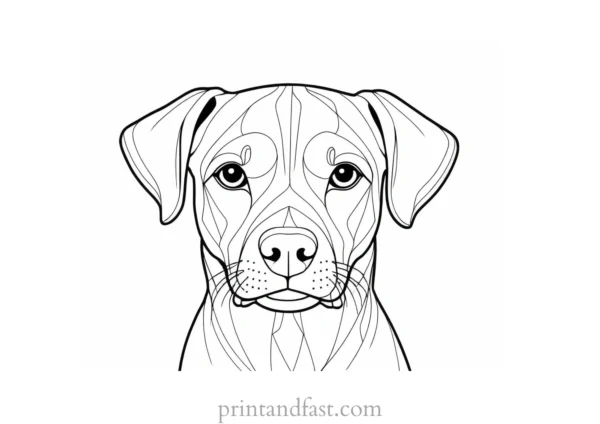 dog coloring page simple 600x424 1