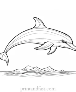 dolphin coloring page for kids