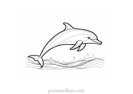 dolphin coloring page outline