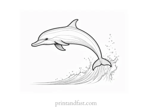 dolphin coloring page realistic 1