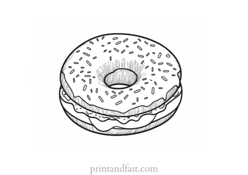 donut Coloring Page Activity