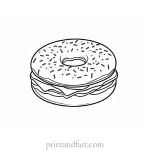 donut Coloring Page Bakery