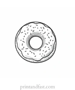 donut Coloring Page Download