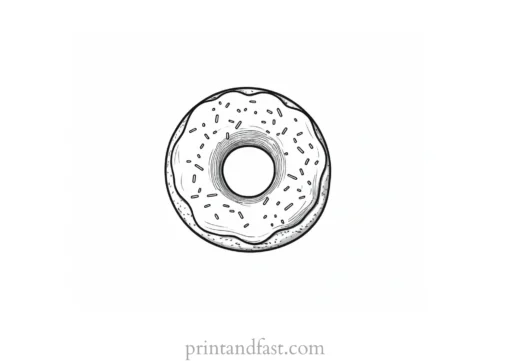 donut Coloring Page Download