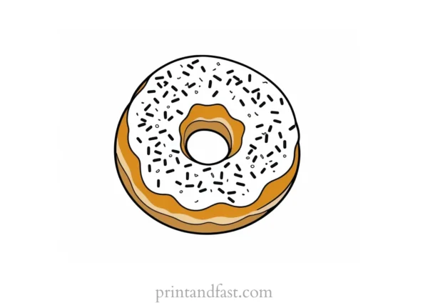 donut Coloring Page Fun