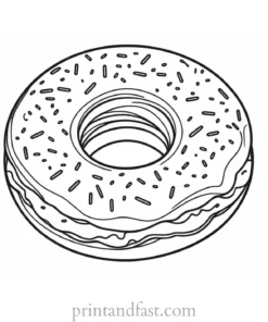 donut Coloring Page Glazed