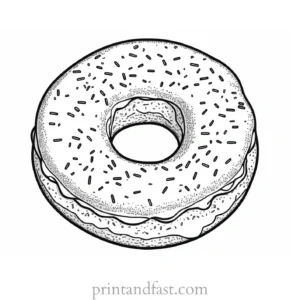 donut Coloring Page Online