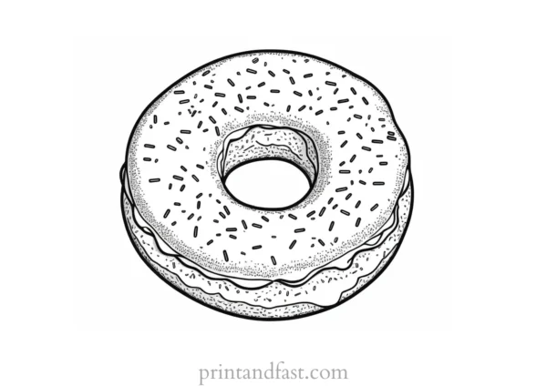 donut Coloring Page Online