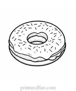 donut Coloring Page Preschool