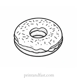 donut Coloring Page Preschool